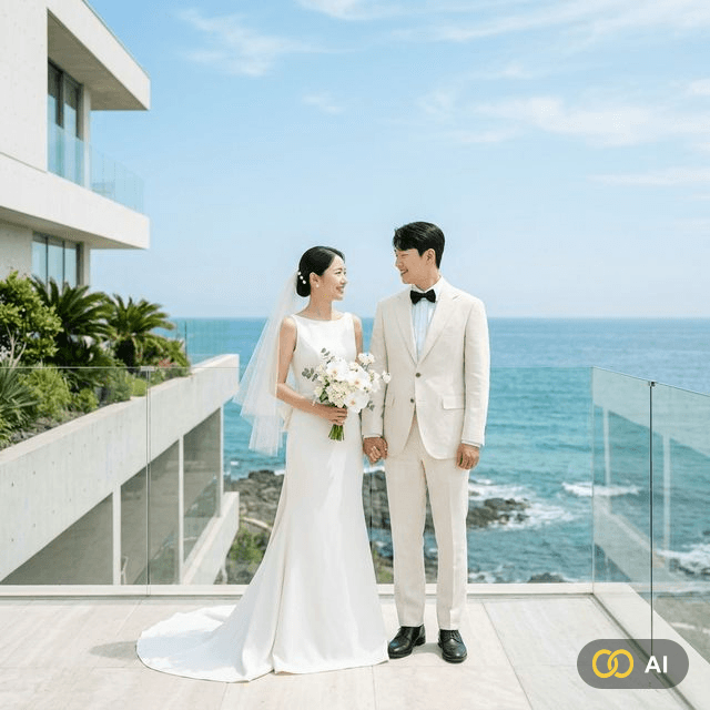 수국을 테마로 만든 아워아워 모바일 청첩장